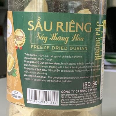 Sầu riêng sấy thăng hoa