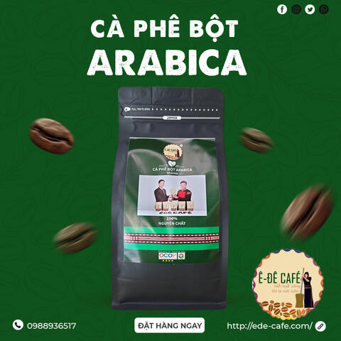 Cà phê bột nguyên chất Arabica Ê Đê Coffee đậm vị original 500g